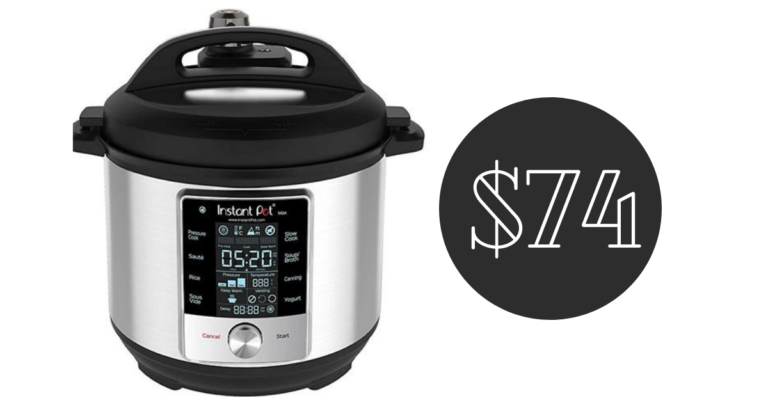 Instant Pot Max 6 Qt Pressure Cooker with 15psi for $74