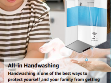 Get Hygienic Hand Washing with Modunful Wall Mount Automatic Soap Dispenser $10.39 After Code (Reg. $20.79)