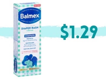 $6 off Balmex Diaper Cream with Stacking Coupons