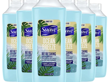 Suave Essentials Family Size Moisturizing Shampoo, 6-Pack for just $8.36 shipped!
