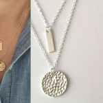 Bar + Hammered Layer Necklace for $14.84 Shipped
