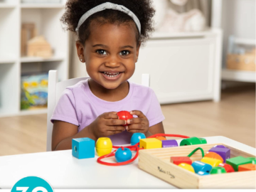 32-Piece Melissa & Doug Primary Lacing Beads Toy Set $11.24 (Reg. $14) – FAB Ratings! 14K+ 4.8/5 Stars! | 30 Wooden Beads & 2 Laces