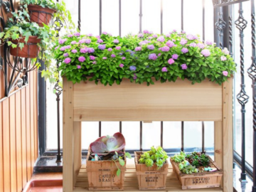 Conveniently Grow Herbs, Veggies and Flowers with Easyfashion Beige Wood Composite Raised Garden Kit $75.53 (Reg. $104.97)