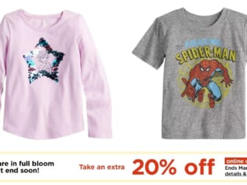 Kohl’s | 20% Off Kids’ Disney Clearance Tees