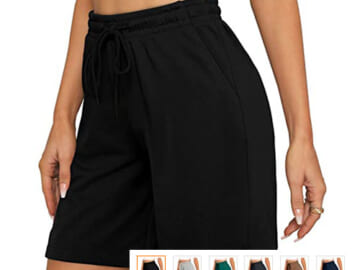 Women’s 7-inch Cotton Bermuda Shorts $14.27 (Reg. $21) | With 3 Pockets, S-3XL, Multicolor