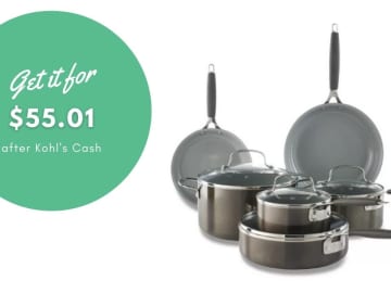 10-Piece Non-Stick Cookware Set For $55!