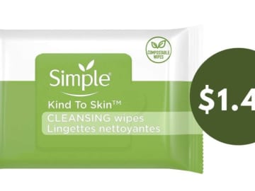 Simple Coupon | $1.49 Facial Wipes