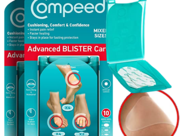20 Count Compeed Advanced Blister Care Mixed Sizes Pads $17.98 (Reg. $20) – FAB Ratings! 1.1K+ 4.7/5 Stars! | 90¢/Pad
