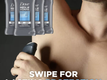 4-Pack Dove Men+Care Clean Comfort Antiperspirant Deodorant as low as $10.88 Shipped Free (Reg. $15) – $2.72/ stick! + MORE Today Only deals on Dove+Men, Axe, Degree, and Dollar Shave