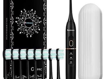 Sonic Electric Toothbrush with 8 Brush Heads & Travel Case $17.99 (Reg. $30) – 2.6K+ FAB Ratings!