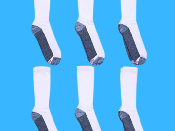 6 Pairs Hanes Max Cushion Men’s Crew Socks $6.70 (Reg. $11) | $1.12 per Pair! FAB Ratings! 20K+ 4.6/5 Stars!