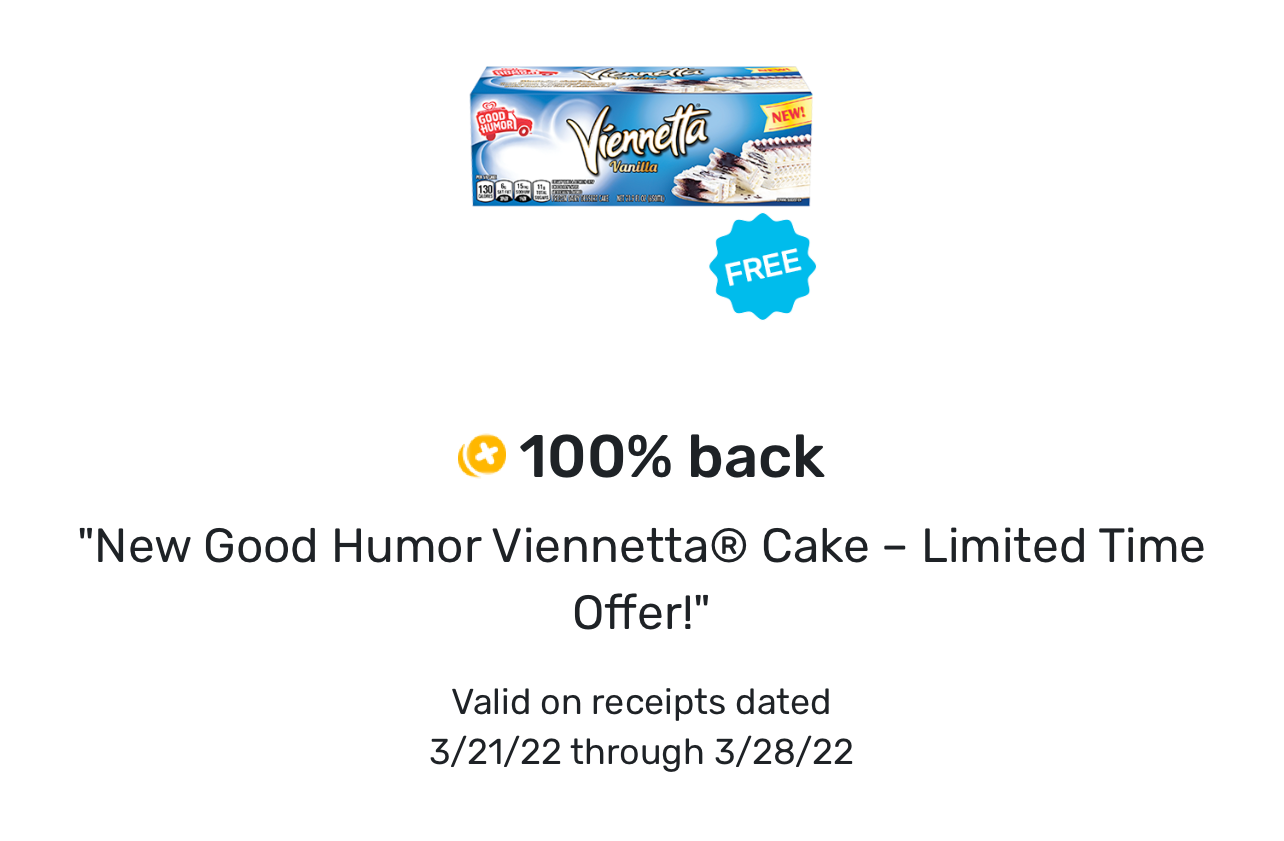 Good Humor Viennetta Cake Fetch Reward - 100% Back In Points! on I Heart Publix 3