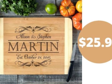 Personalized Bamboo Cutting Boards for $25.99