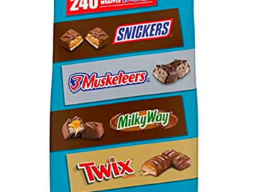 Snickers, Twix, 3 Musketeers & Milk Way Minis Size Chocolate Candy Variety Mix
