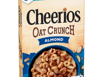 Cheerios Oat Crunch Almond Breakfast Cereal, 18.2 Oz as low as $2.44 Shipped Free (Reg. $9) – FAB Ratings!