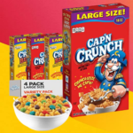 4 Boxes Cap’n Crunch Cereal, Original & Crunch Berries as low as $11.04 Shipped Free (Reg. $17) | $2.76/Large Size Box!