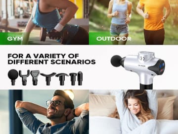 Clanor 30-Speed Deep Tissue Massage Gun w/ 7x Massage Heads $29.99 Shipped Free (Reg. $100) | Save 70%