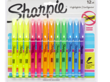 Sharpie Pocket Highlighters, 12 pack only $4.57!