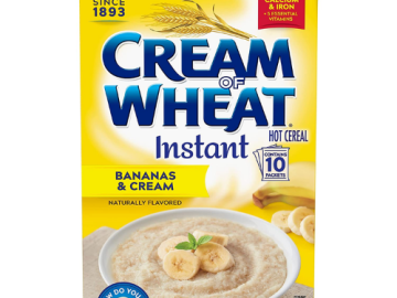 10-Packets Cream of Wheat Instant Hot Cereal, Bananas and Cream Flavor as low as $8.35 Shipped Free (Reg. $12.99) | $0.84 per 1.23 Oz Packet!