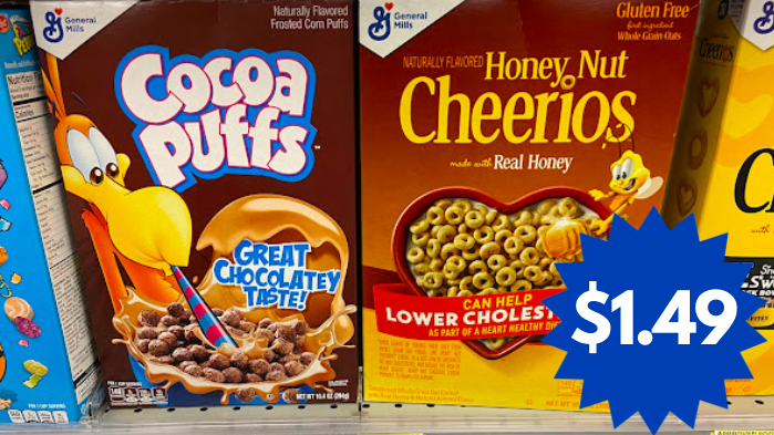 $1.49 General Mills Cereal Starting Tomorrow at Walgreens & CVS