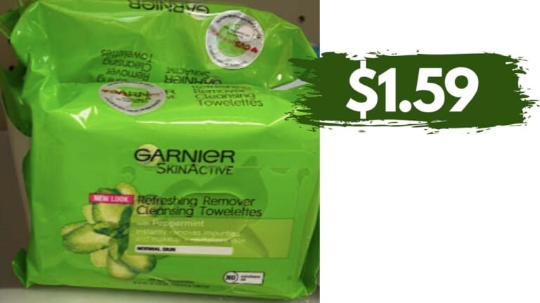 Garnier Skincare Deal | Get SkinActive Cleansing Towelettes for $1.59