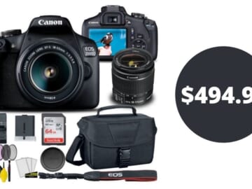 Canon EOS 2000D / Rebel T7 DSLR Camera for $494.99