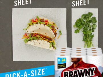 12 Double Rolls Brawny Pick-A-Size Paper Towels as low as $16.12 Shipped Free (Reg. $40) – $1.34/ Double Roll = 24 Regular Rolls!
