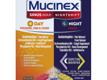 40-Count Mucinex Pressure, Pain & Cough & Nightshift Sinus Relief Caplets as low as $17.51 Shipped Free (Reg. $28) | $0.44 per Cap! 1K+ FAB Ratings!