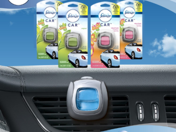 4-Count Febreze Car Air Fresheners as low as $9.86 Shipped Free (Reg. $14) | $2.47 each! 7K+ FAB Ratings! 2 Gain Original and 2 Gain Island Fresh Scents!