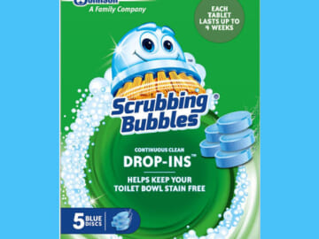 5 Count Scrubbing Bubbles Toilet Cleaner Drop Ins $4.84 (Reg. $11.10) – FAB Ratings! $0.97/ disc