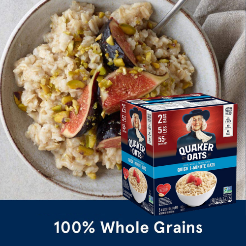 2 Pack 40 Oz. Bag Quaker Quick 1-Minute Oatmeal as low as $5.18 Shipped Free (Reg. $7.98) – 13.9K+ FAB Ratings! | $2.59/Bag