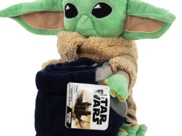 The Mandalorian Baby Yoda Throw Blanket with Grogu Hugger Plush $9.96 (Reg. $40)