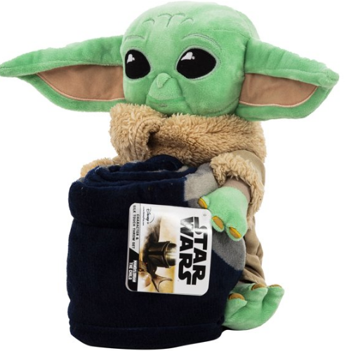 The Mandalorian Baby Yoda Throw Blanket with Grogu Hugger Plush $9.96 (Reg. $40)