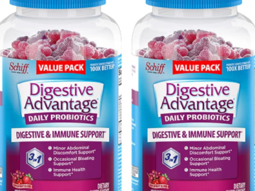 180-Count Digestive Advantage Daily Probiotic Gummies, Superfruit Flavor as low as $22.09 Shipped Free (Reg. $34) | $0.12 per Gummy! FAB Ratings! 13K+ 4.7/5 Stars!