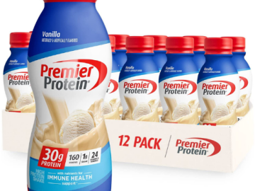 12-Pack Premier Protein Shake (Vanilla), 11.5 Fl Oz as low as $19.65 Shipped Free (Reg. $32.75) – FAB Ratings! | $1.64 each!