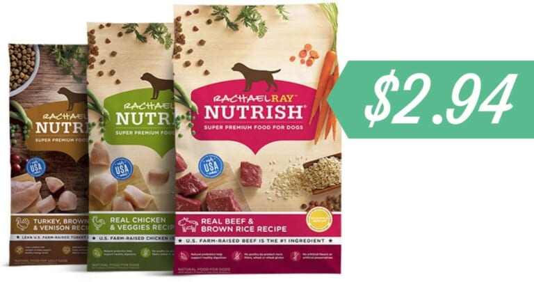 $2.94 Rachael Ray Nutrish Food for Dogs with Printable Coupon