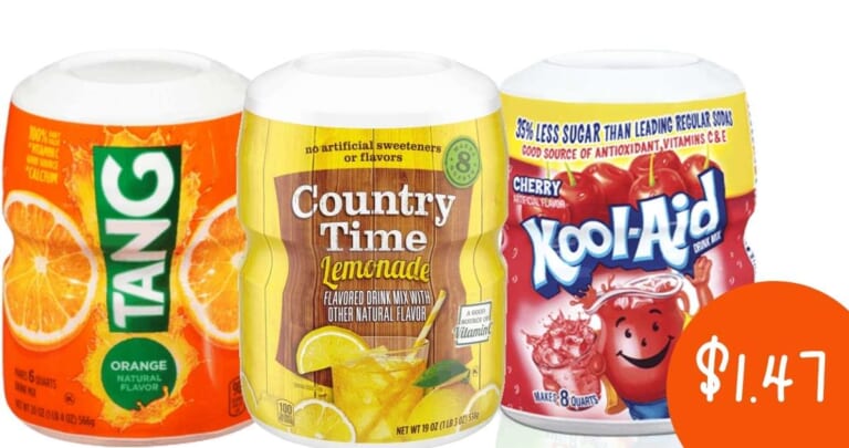 Kool-Aid, Country Time, or Tang for $1.47 At Kroger