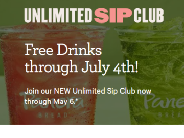 Get Free Drinks Every Day At Panera! Sign Up Now!