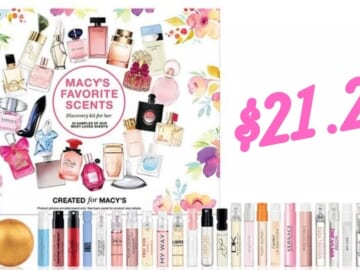 Macy’s 24-Pc. Favorite Scents Discovery Set for $21.25