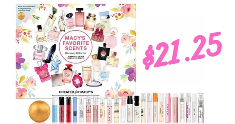 Macy’s 24-Pc. Favorite Scents Discovery Set for $21.25