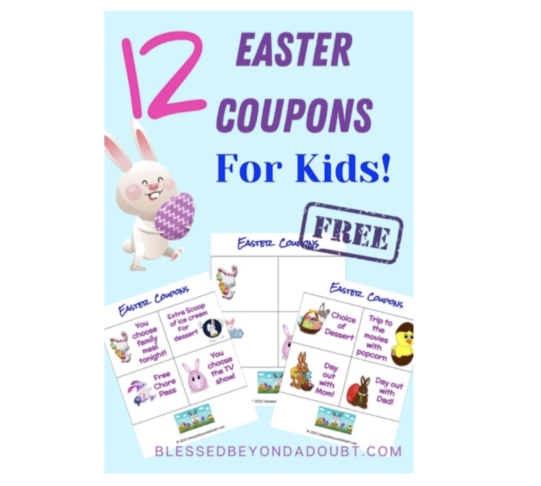Free Printable Easter Coupons for Kids