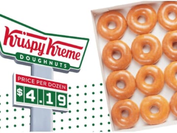 Krispy Kreme Dozen Doughnuts For $4.19 On Wednesday