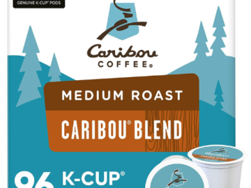 96-Count Caribou Blend Medium Roast Coffee K-Cups as low as $30.18 Shipped Free (Reg. $40) – 17K+ FAB Ratings! | $0.31 per Pod!