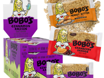 12-Pack of 3 oz Bobo’s Oat Bars as low as $16.14 Shipped Free (Reg. $26.89) | $1.35 each! Cinnamon Raisin, Peanut Butter, Cranberry Orange + MORE!
