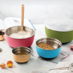 Set of 4 Double Wall Stainless Steel Mixing Bowls with Airtight Lids $20.88 (Reg. $52.20) – FAB Ratings! 2K+ 4.7/5 Stars! | Odor, Stain, and Taste Resistant!