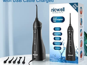 Today Only! Cordless Portable Flosser for Teeth-4 Modes Dental Oral Irrigator $29.99 Shipped Free (Reg. $44.99) – 10K+ FAB Ratings!