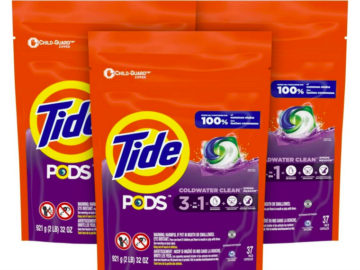 Tide PODS Laundry Detergent Soap Pods, 111 count only $17.10 shipped!
