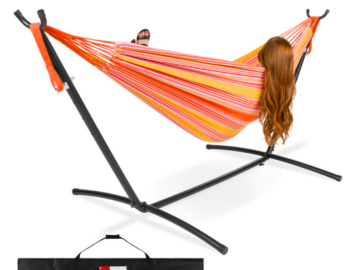 2-Person Brazilian-Style Double Hammock wtih Carrying Bag and Steel Stand only $70.19 shipped (Reg. $120!)