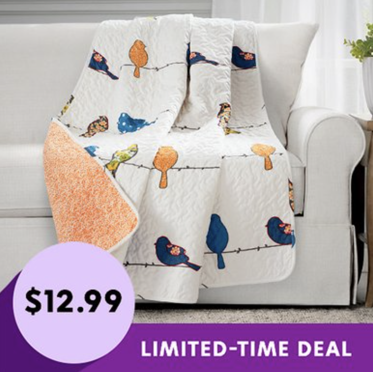 Cute Quilted Throws for just $12.99 + shipping! (Reg. $40-55!)