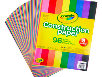 Crayola Construction Paper, School Supplies, 96 ct Assorted Colors